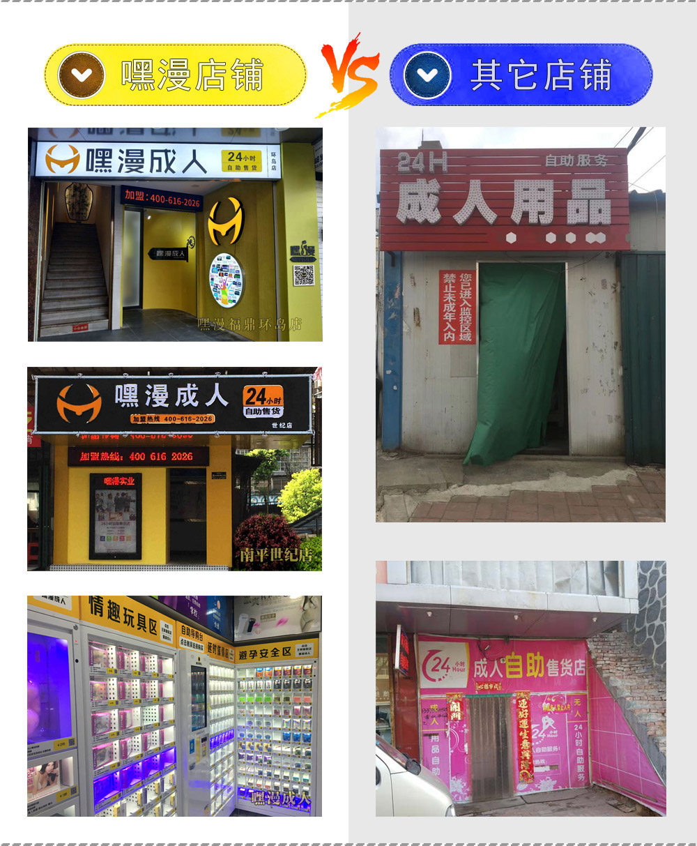 嘿漫成人第三代情趣用品无人售货店铺图片